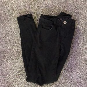 american eagle black ripped jeans